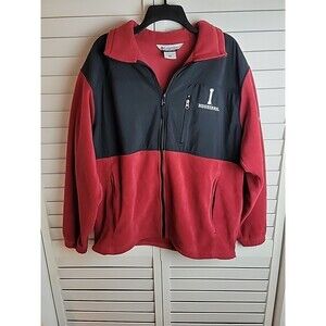 Vintage Columbia Jacket Men Size L Hoosiers Logo Colorblock Pockets full zip